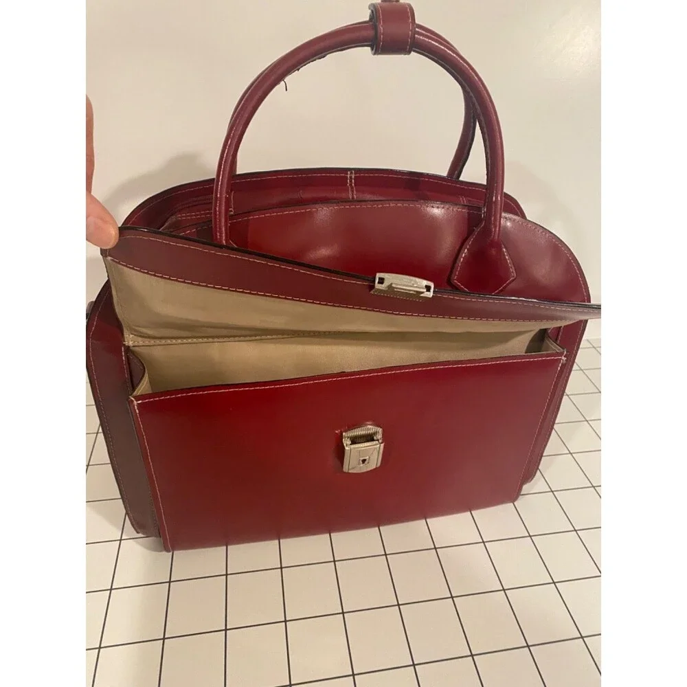 McKlein Glen Ellyn Red Leather 15